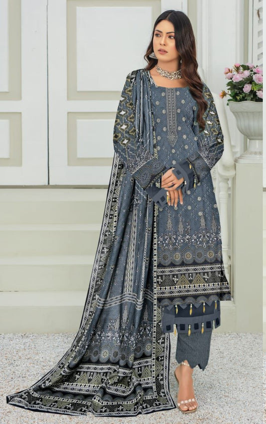 Bint E Hawa  3 piece Embriodered Khaddar  (unstitched)