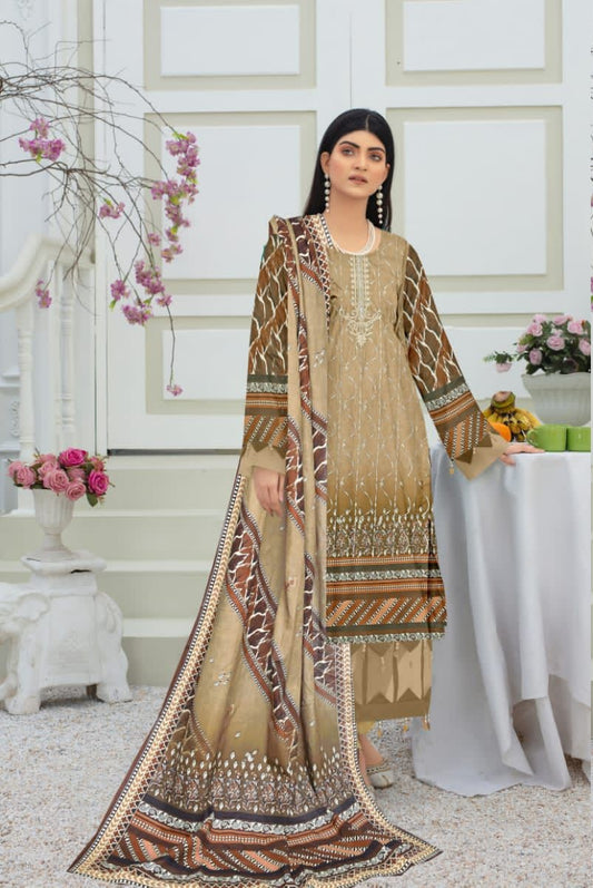 Bint E Hawa  3 piece Embriodered Khaddar (unstitched)