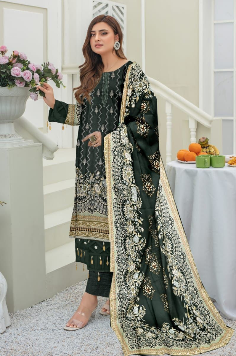 Bint E Hawa  3 piece Embriodered Khaddar (unstitched)