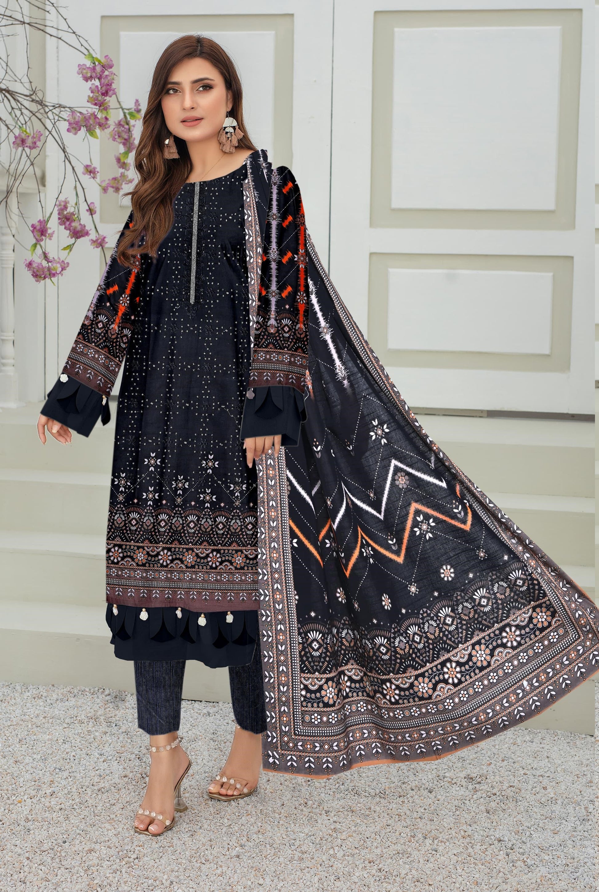 Bint E Hawa  3 piece Embriodered Khaddar (unstitched)