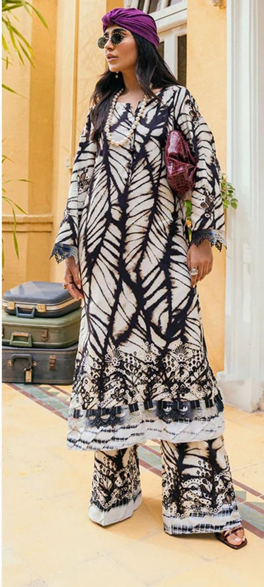 NUREH Khaddar 3 pc Printed Allover suit (unstitched)